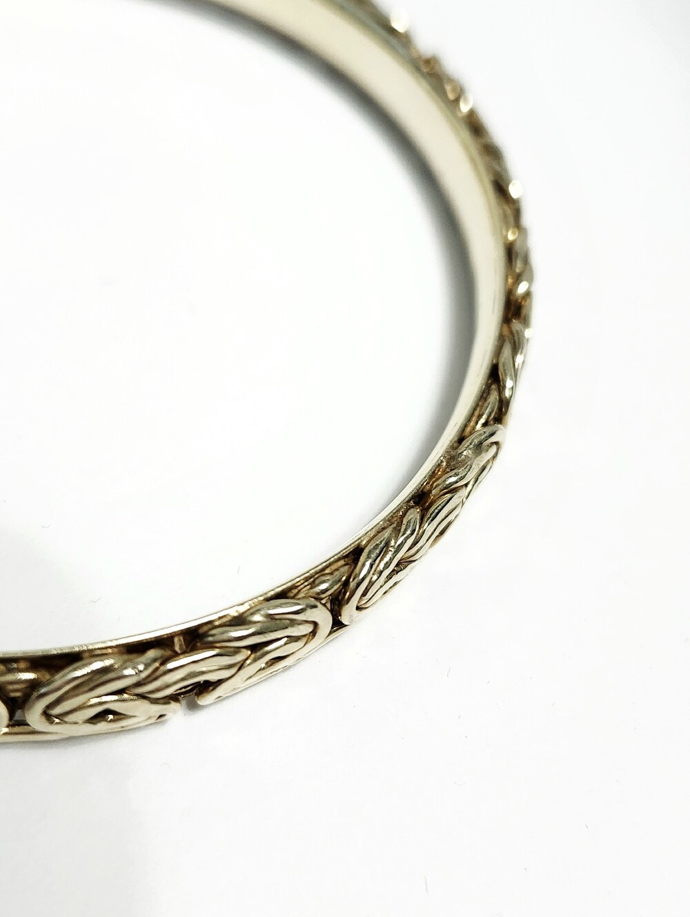 Byzantine Gold over Sterling Silver Bangle Bracelet - Picture 9 of 13
